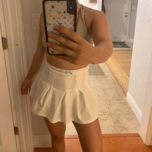 White tennis skirt